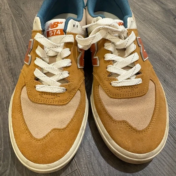 New Balance Men's Tan and Teal Sneakers - Picture 4 of 6